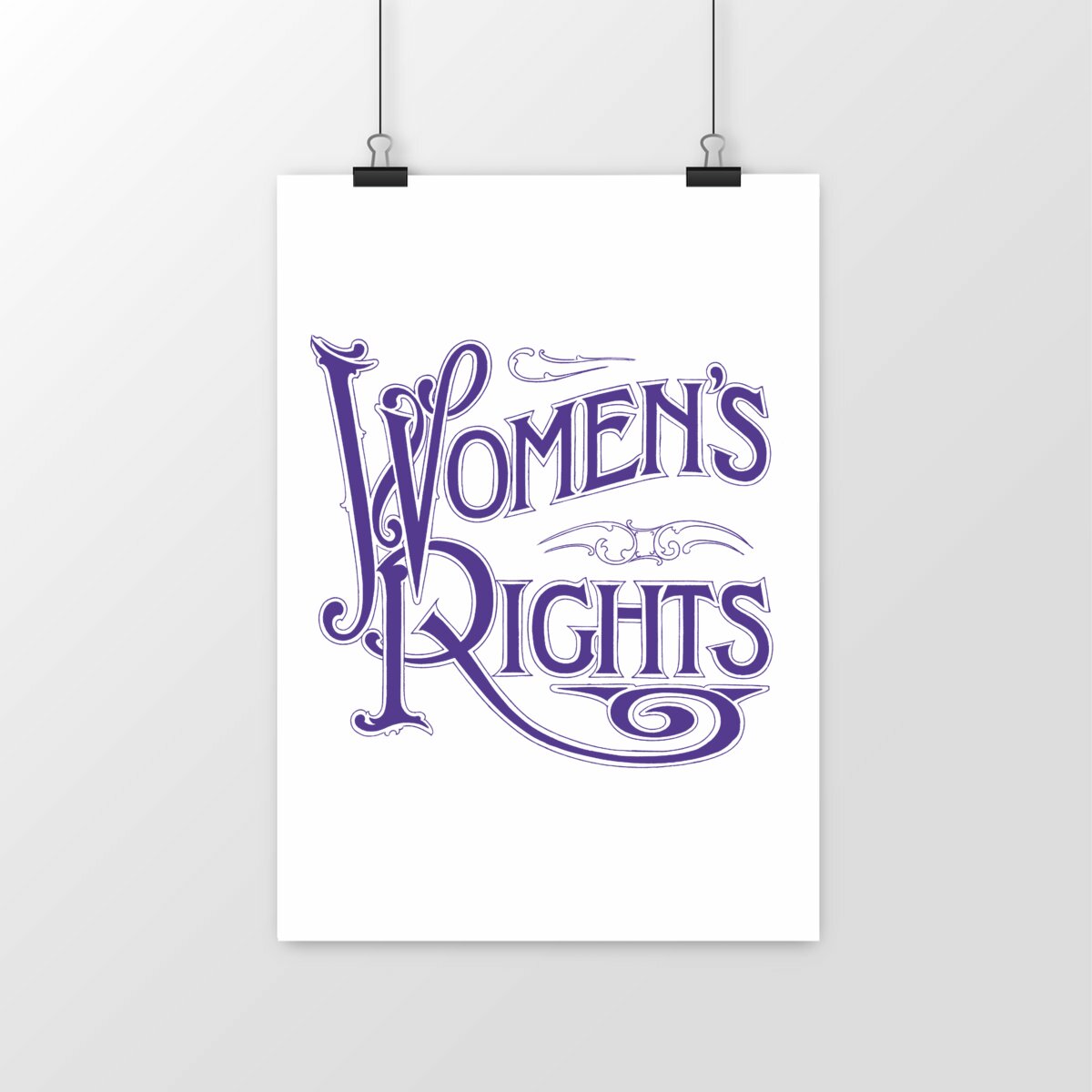 Poster Women's rights violet - portrait