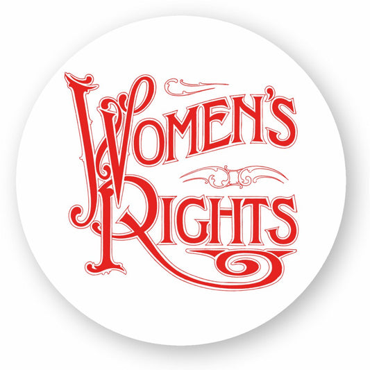 Stickers Women's rights rouge - rond